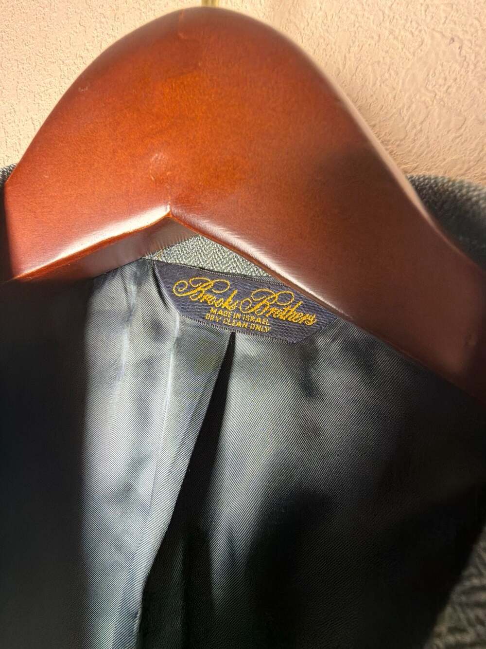 Brooks Brothers Herringbone Windowpane Suit Jacket Blazer 48L 100% Wool - Picture 2 of 15